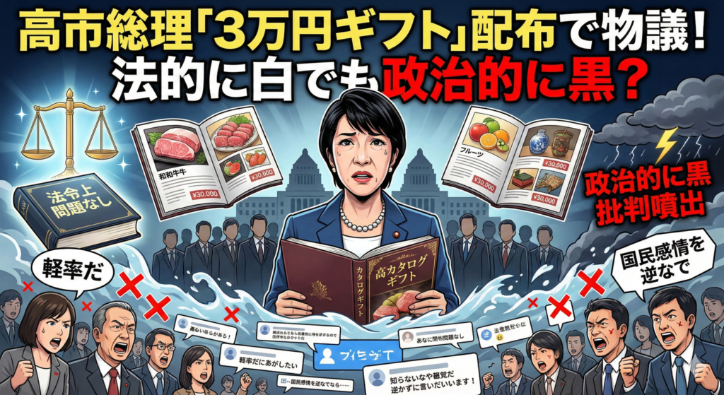 高市総理が「3万円ギフト」配布