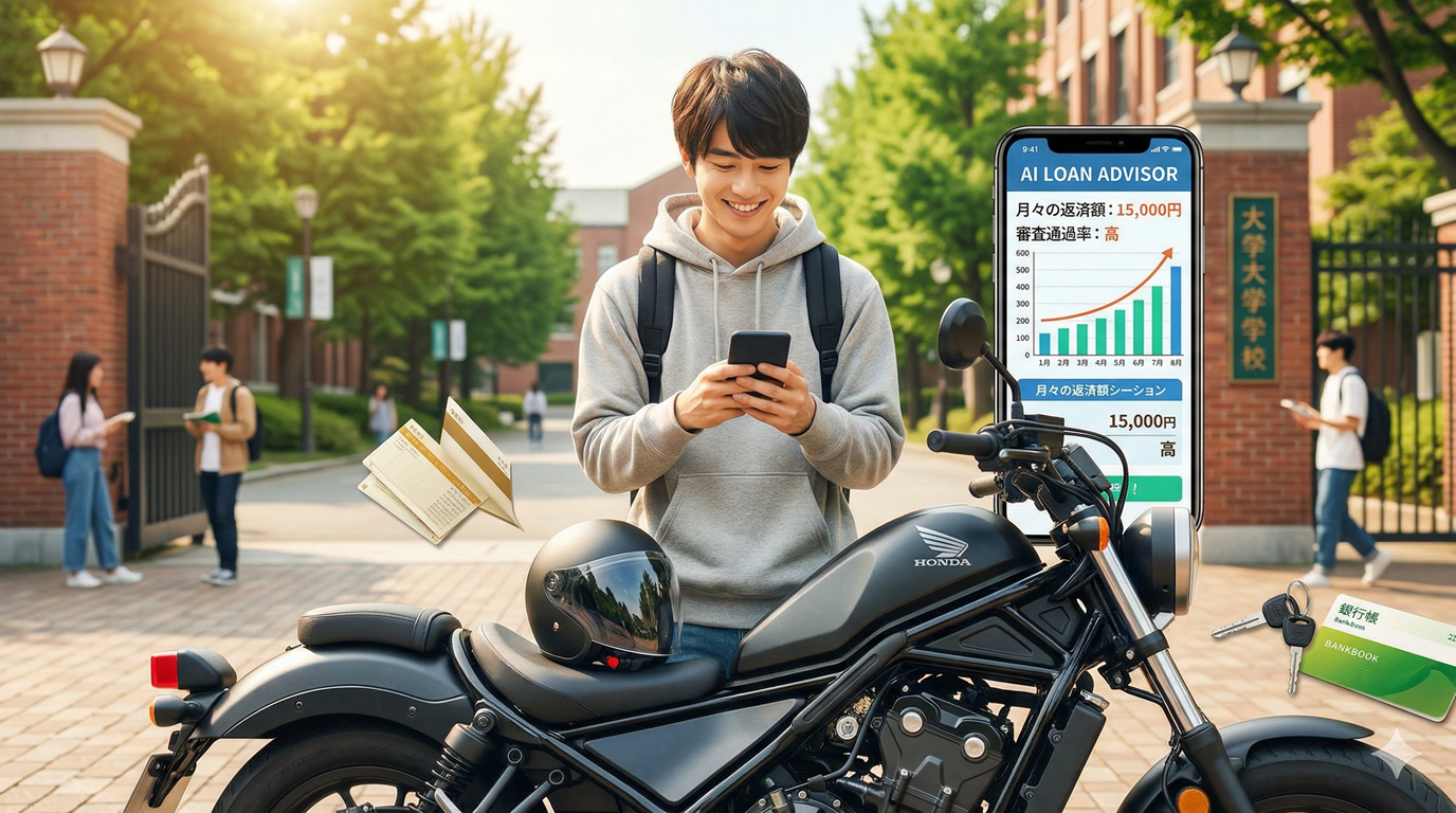 バイク　大学生　ローン